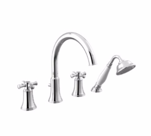 典雅 十字把手臺(tái)式浴缸龍頭（高出水嘴）（鍍鉻）CF-0250