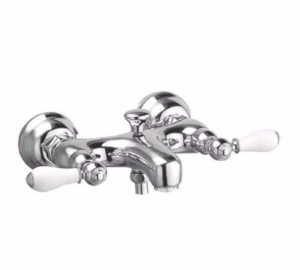 美標(biāo)漢普頓掛墻式一字雙把手浴缸龍頭 鍍鉻CF-6065